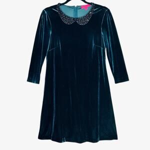 slim fit dress slacks Miss Circle Women Zenaida Emerald Green Cutout High Slit Velvet Gown main image 0